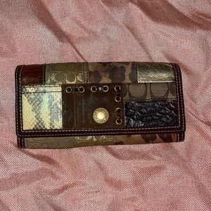 Coach Patchwork Animal Print Wallet